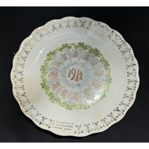 D.E. MCNICOL Antique 1914 Calendar Year World Time Farson Iowa Plate -A88